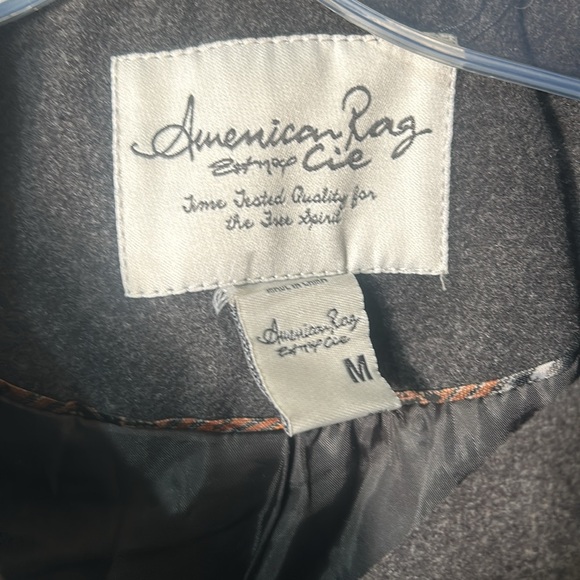 AMERICAN RAG WOMEN PEA COAT LINED DARK GRAY SIZE MEDIUM - Picture 3 of 9
